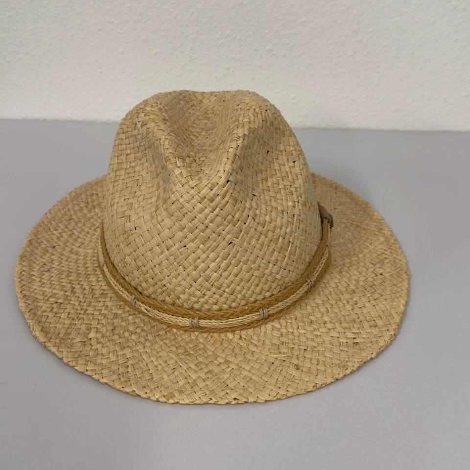 Sombrero Fedora de Paja Scala Rafia Para Hombres Banda Tejida Pequeña/Mediana Playa Sol Foto 2 de 4