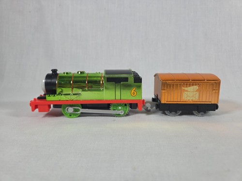 Thomas Friends Trackmaster Motorizzato Metallizzato Celebrazione Percy + Mail Auto Funziona - Foto 3 di 6
