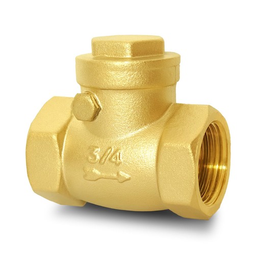 3/4 Inch NPT Horizontal Swing Check Valve Brass HeavyDuty Female DN20