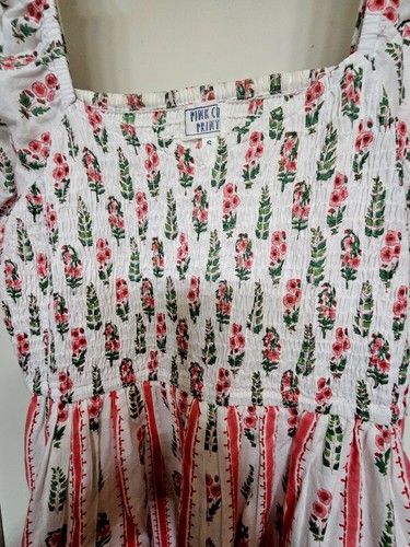 Neu ohne Etikett Pink City Prints Gr. S CINDY Herzausschnitt Hängerchen Kleid rosa Blumen romantisch - Bild 2 von 18