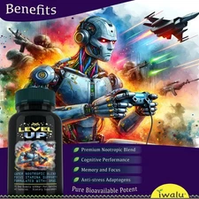 Level Up | Pro Gamer Sup -  Extreme Gaming Reflexes Focus Supplement - FREE SHIP