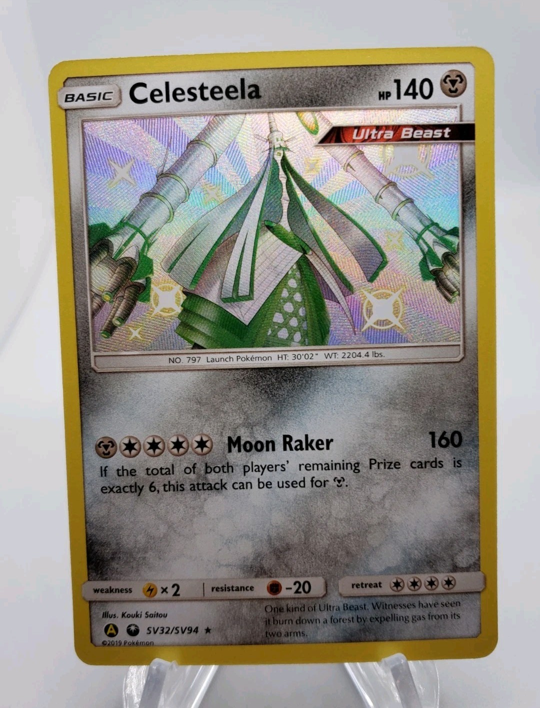 Celesteela SV32/SV94 Holo SM - Hidden Fates: Shiny Vault NM Pokemon