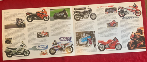 Folleto de ventas de moto Honda Mick Doohan años 90: ST1100, VFR, CBR y gama CB. - Imagen 2 de 3
