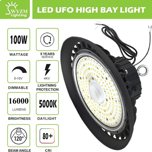 Dimmable UFO LED High Bay Lights 100W 150W 200W LED Warehouse Exhibition Lights - Picture 2 of 16