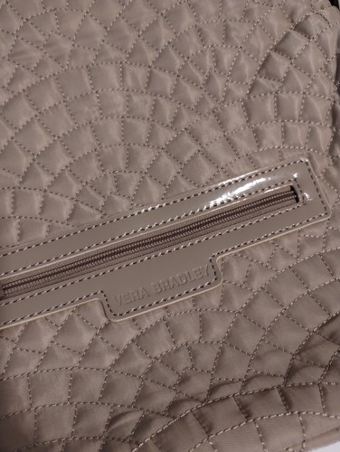 Vera Bradley Damen hellbraun beige ecru gesteppt kleine Umhängetasche Handtasche - Bild 2 von 8