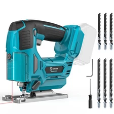 Jig Saw Compatible with Makita 18V Battery, Laser Guide Cordless Jigsaw Tool,...