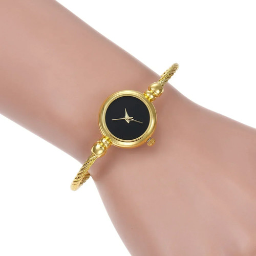 Reloj para mujer pequeño brazalete dorado pulsera relojes de lujo acero inoxidable damas - Imagen 25 de 28
