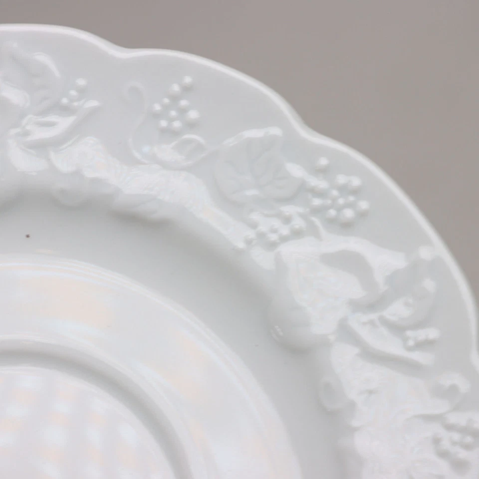 Juego de platillos taza de té blanco hiedra Dansk alivio de hiedra Francia vintage Foto 3 de 4