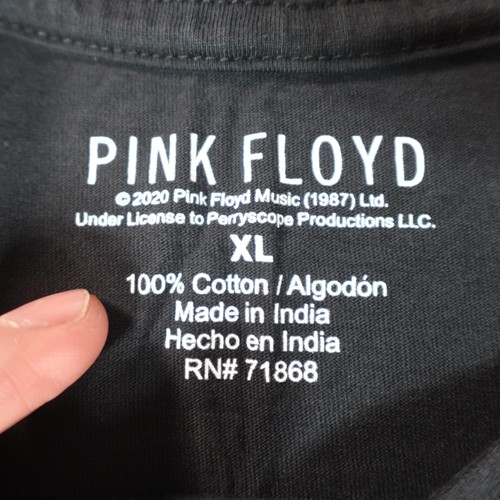 T-shirt Pink Floyd uomo extra large nera lato scuro della luna grafica rock tee - Foto 5 di 12