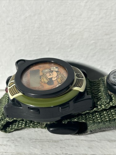 Vintage Safari Mickey Mouse Disney Digital Wrist Watch W/ Compass - Picture 3 of 7