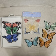 Arts  Crafts Butterfly Lot Of 8 Multicolor Decorative Fairy Garden Party