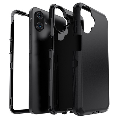 Funda protectora de pantalla resistente a prueba de golpes negra para Samsung Galaxy A07 - Imagen 4 de 28