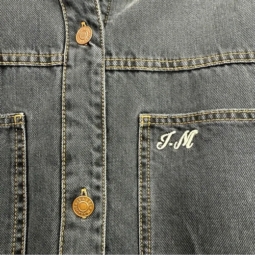 Chaqueta Isabel Marant Etoile Cassy Denim Piel Sintética Bordada Talla 42 - Imagen 5 de 9