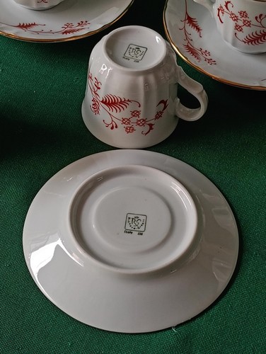 SERVIZIO DA CAFFÈ VINTAGE x 10 PORCELLANA FLOREALE RICHARD GINORI ANNI '70. CJ86 - Foto 6 di 15
