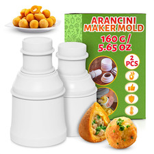 Arancini Maker Mold Rice Ball Mold 160G/5.65Oz - Set of 2 Molds, round and Point