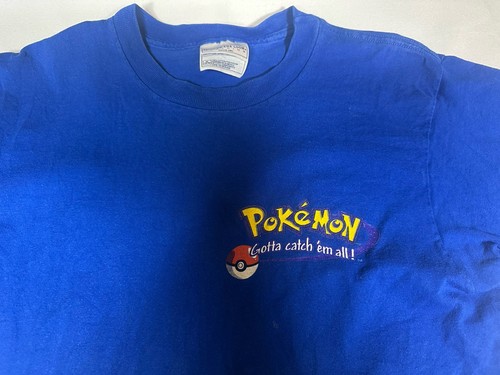Vintage Pokemon Shirt Youth XL Pikachu Gotta Catch em All 1999 Crop Top - Picture 4 of 8