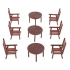 3 Sets Mini Table Chair Set Furniture Model Mini House Living Room Accessory