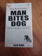 NOS MAN BITES DOG Travel Card Game Hilarious  University Games/instructions