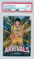 2022-23 Topps Finest OTE * IZAN ALMANSA  Arrivals Fusion Var BLK/GLD #1/2 PSA 10