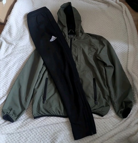 Herren Adidas schwarz-weiß gestreifte Trainingshose Jogginghose Größe Small