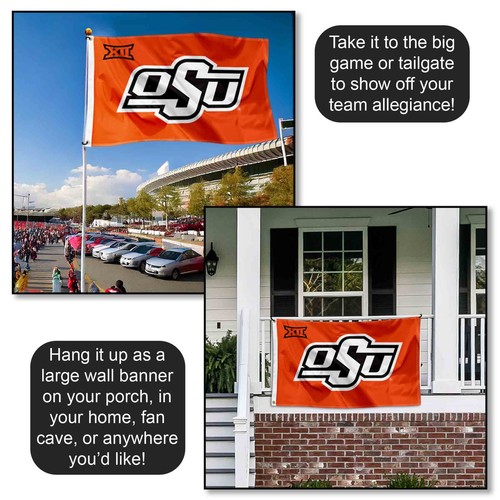 Oklahoma State University Big 12 Flag - Picture 4 of 6