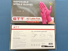 Rose Pink Disposable XL Nitrile Gloves- Powder, Latex  Free