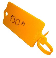 Plain Key Tags - Orange self Locking Key Tags Made of Waterproof Plastic | Pa...