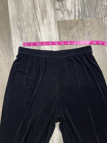 Chicos Travelers Womens Slinky Pants 0 Small 4 Black Straight Leg Split Ankle - Picture 5 of 8