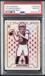 2024 PANINI PHOENIX CONTOURS RED #CONJDS JAYDEN DANIELS 99/99 PSA 10