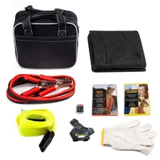 Justin Case Heavy Duty and Portable Ultimate Auto Safety Kit for Roadside Eme...