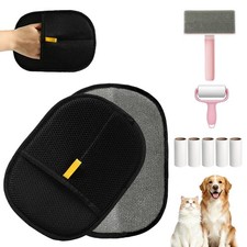 Pet Hair Removal Glove & Electrostatic Remover Set with Mini 3pcs-blackpink