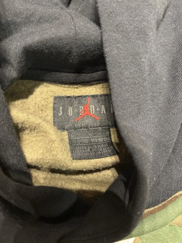 Nike Air Jordan Kid Camo Hoodie Boys Jr Sz M 10-12 Yrs Hooded Sweatshirt Pocket - Picture 4 of 5