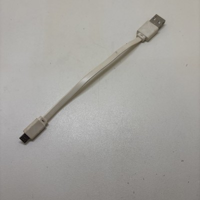 Short USB-A to Micro-USB Charging Cable   White 8  Data Sync Cord