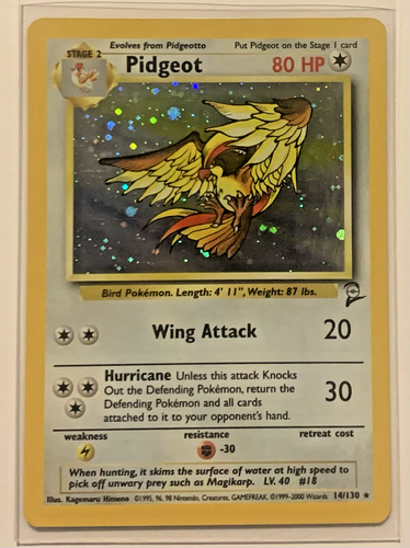 Pidgeot 14/130 Base Set 2 Holo Rare WOTC Pokemon NM - Picture 1 of 2