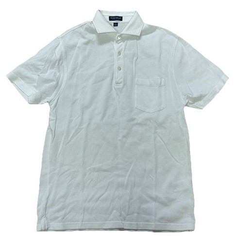 Peter Millar Crown Crafted Mens White Polo Size Small