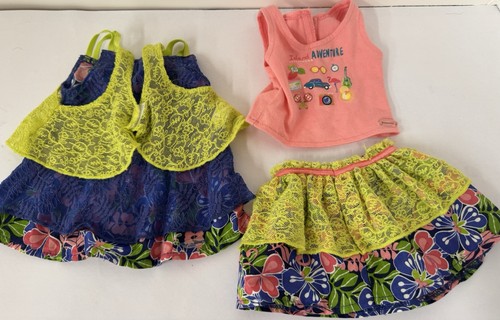 AMERICAN GIRL Muñeca Mix 'N Match Vestido Estampado Tropical/Chaleco Flecos Crochet