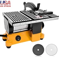4 Inch Mini Table Saw 60W Portable Electric Cutting Machine 3 Blades Woodworking