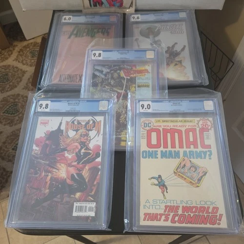 Avengers, Geomancer, House of M, OMAC mixed lot - 5 CGC graded books - $125 set!