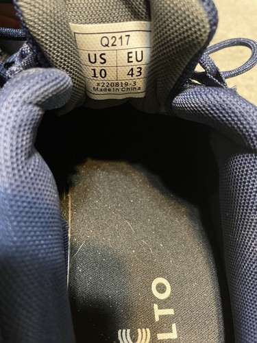 New Calto Mens 10 Invisible Height Increasing Shoes Blue Lightweight Q217 2.8” - Picture 6 of 7