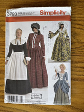 NEW Pioneer Prairie Dress Costume Sewing Pattern Pilgrim 14-22 Simplicity 3723