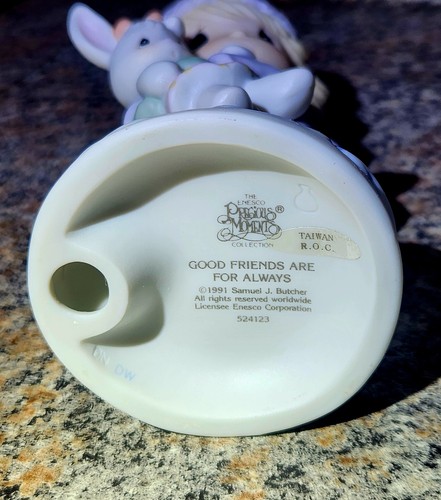 Precious Moments Enesco Good Friends Are For Always Figurine #524123 1991 Taiwan - Picture 5 of 6
