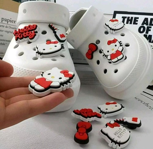 Hello Kitty Shoe Crocs Charms 12pcs Cartoon Sanrio Accessories Gift New Girl - Picture 3 of 6