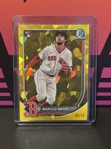 2025 Bowman Chrome Sapphire Marcelo Mayer RC #39 YELLOW REFRACTOR 52/75