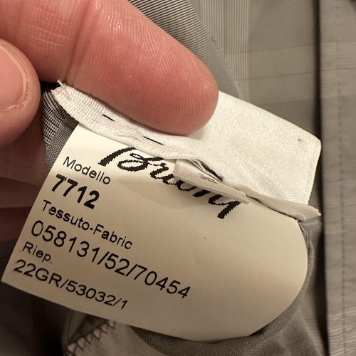 Brioni x Lacoste Coat Mens Medium Gray Plaid Rain Jacket Collab 7712 Italy - Picture 6 of 15
