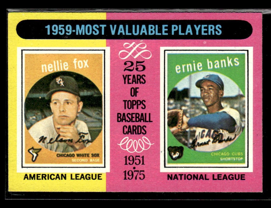 1975 Topps 1959 MVPs (Nellie Fox / Ernie Banks) #197