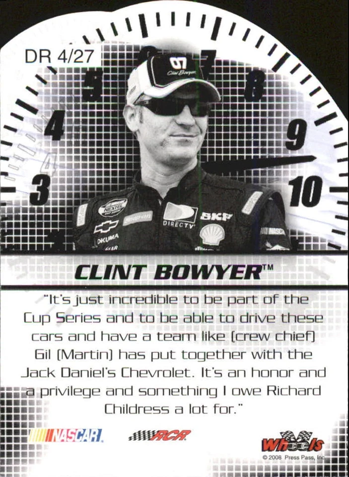 2008 Wheels High Gear Driven #DR4 Clint Bowyer - Racing - Image 2 of 2