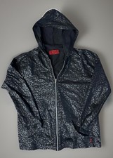 TRIPP NY Leopard Print Black Full Zip Hoodie Jacket Gothic Punk Emo Grunge L