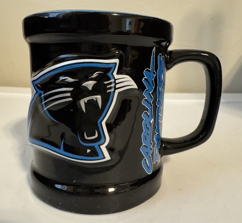 NFL Sammlerstück Carolina Panthers geprägte 3D Kaffeebecher Top Zustand