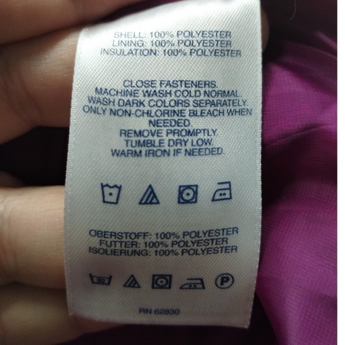 Chaleco acolchado negro con cremallera completa Lands' End para mujer talla pequeña (6-8) Primaloft - Imagen 9 de 10