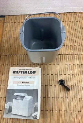 OEM Pan,Paddle & Book for MK Home Bakery Mister Loaf Bread Maker Model HB-211